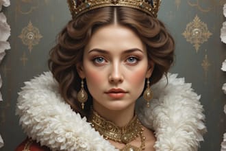 make a royal king or queen portrait for a gift