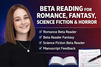 romance beta reader, fantasy beta reader, betaread fantasy, scifi horror novel