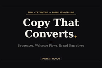 write email sequences and brand copy that actually converts