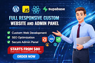 make fully reponsive website and SEO for your business starting from 90