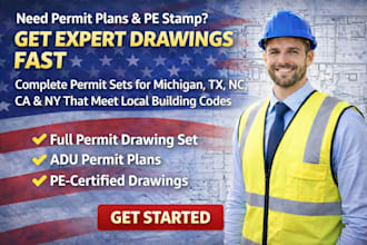 do full permit set drawings, structural engineering, and adu plans, mc permit