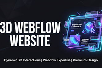 build 3d interacted webflow 3d animated website with spline threejs and gsap