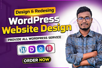 design or redesign wordpress website with divi 5, elementor, brizy, bricks