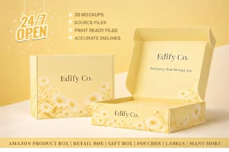 design product sleeve label packaging mockup for ecommerce product listing