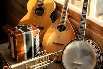 record professional mandolin, folk guitar, banjo, and dobro tracks for your song
