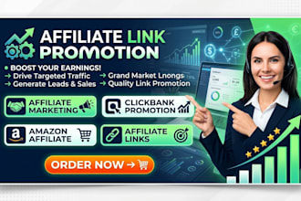 promote your affiliate links including click bank and amazon products