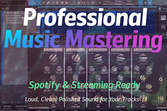 professionally master your music with industry quality sound
