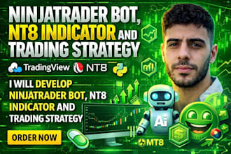 develop ninjatrader bot, nt8 indicator and trading strategy