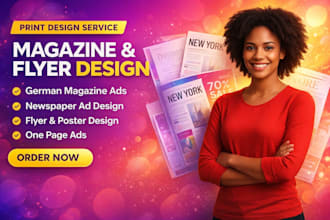 design german magazine ads, newspaper ads, one page ads, print ads flyer, poster