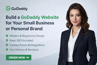 build a godaddy website for small business or personal brand