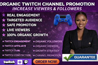 boost twitch live viewers organically with twitch channel promotion