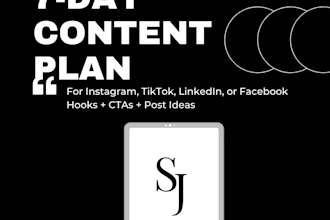 create a 7 day social media content plan for your business