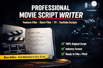 write movie script, screenwriting, feature film script, screenplay, TV script
