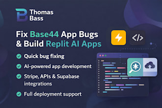fix base44 app bugs build replit ai app and deploy web app