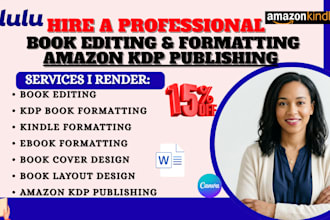 do book editing proofreading book formatting paperback formatting amazon kdp