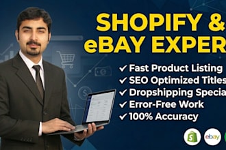 do shopify and ebay product listing professionally