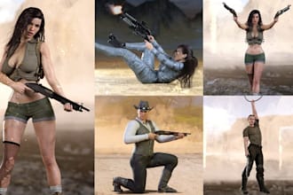 do realistic 3d character design, 3d game character modeling, unreal engine 3d
