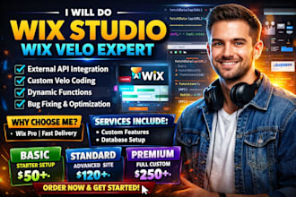 do wix studio wix velo expert external api wix velo code