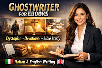 italian ghostwriter dystopian sunday school bible study devotional ebook writer