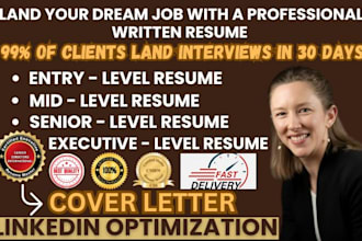 deliver an end to end executive resume cover letter cv federal resume writing