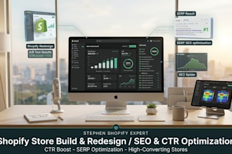 professionally build shopify store or redesign CTR serp seo