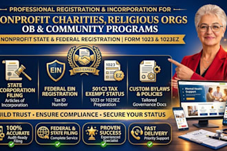 register nonprofit state incorporation and federal 501c3 form 1023 or 1023ez