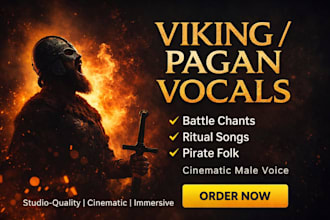 sing viking battle chant witch song pagan ritual pirate folk song male vocalist