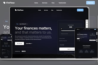 build fintech website, mortgage ai calculator finance website, business loan app