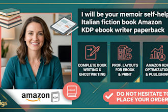 your memior self help italian fiction book amazon kdp ebook writer paperback