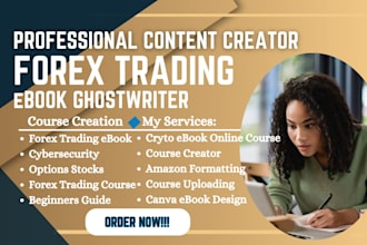 ghostwrite self help ebook, nonfiction stock market forex trading finance ebook