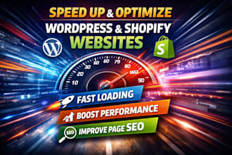 speed up wordpress shopify website optimization improve page seo