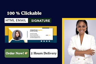 design a clickable HTML email signature and animated HTML email signature