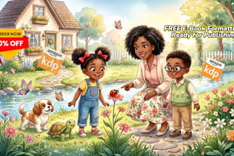 do african american children story book illustration, children book,book design