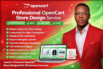 do opencart website design, opencart product SEO listing, opencart migration