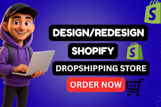 create shopify store, build shopify website design, shopify dropshipping website