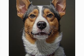 custom oil painting pet portrait,drawing from photo