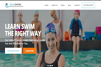 build wix swimming pool website swimming coach website instructor website