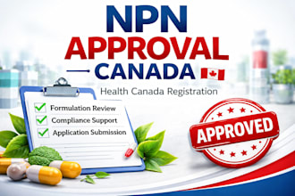 handle your npn application for health canada approval fast