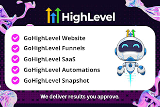 design ghl website, ghl funnels, ghl saas, ghl snapshot, ghl automation expert