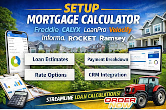 setup mortgage calculator freddie calyx loanpro velocify informa rocket ramsey