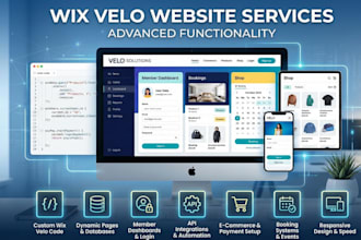do custom wix velo coding, wix website development and wix studio customization