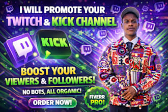 promote twitch and kick live viewers through gaming website