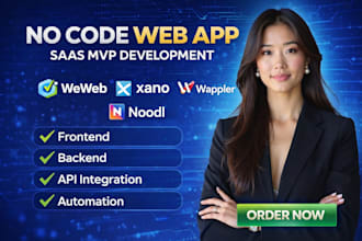build weweb xano web app wappler appmaster noodl no code web application saas mv
