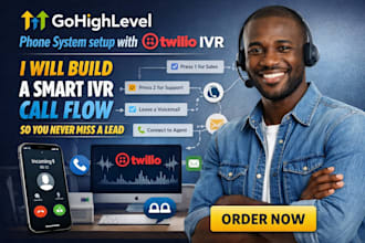 set up your gohighlevel quo phone system with twilio IVR and call automation va