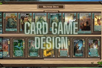 design card game, tarot card illustration, board game art, card game development