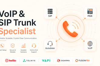 sip trunking, voip pbx, autodialer setup twilio, telnyx, vapi, fusionpbx, zad