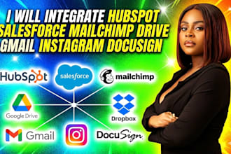 integrate hubspot salesforce mailchimp drive dropbox gmail instagram docusign