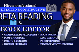 beta read your manuscript with detailed feedback and critique