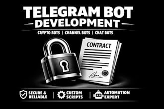 develop powerful python telegram bot, telegram chat bot for channel, crypto bot
