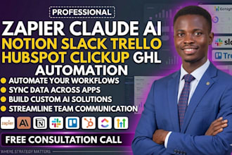 zapier claude ai integration notion slack trello hubspot clickup ghl automation